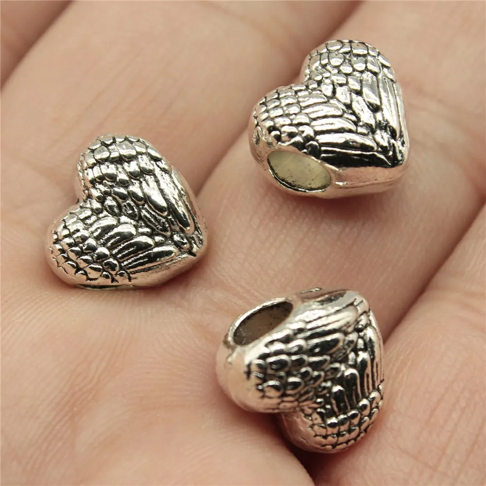 WYSIWYG 6pcs 11x11x7mm Wings Heart European Big Hole Beads For DIY Jewelry Making Wings Heart European Beads
WYSIWYG 6pcs 11x11x7mm Wings Heart European Big Hole Beads For DIY Jewelry Making Wings Heart European Beads