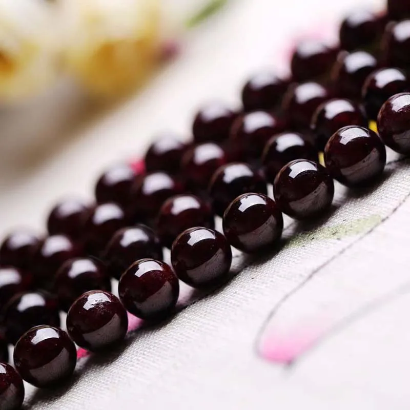 Burgundy Color Natural Stone Dark Red Garnet Round Loose Beads 15" Strand 6/8/10MM Pick Size For Jewelry Bracelet Making Heavy
Burgundy Color Natural Stone Dark Red Garnet Round Loose Beads 15" Strand 6/8/10MM Pick Size For Jewelry Bracelet Making Heavy