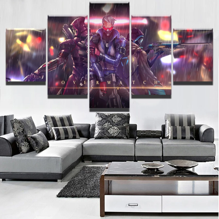 Modern HD Printed Wall Art Framework Canvas Pictures 5 Panel Overwatch Characters Home Decorative Boys Room Game Poster Painting
Modern HD Printed Wall Art Framework Canvas Pictures 5 Panel Overwatch Characters Home Decorative Boys Room Game Poster Painting