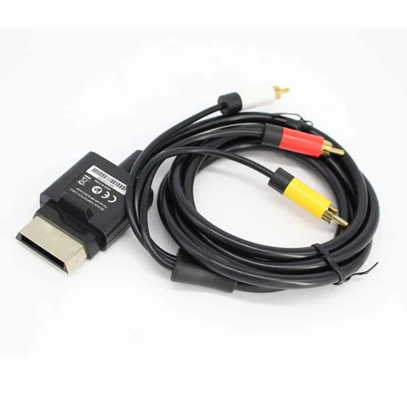 Композитный кабель для XBOX 360 1 8 м аудио видео AV RCA Microsoft Xbox Slim|Кабели| |