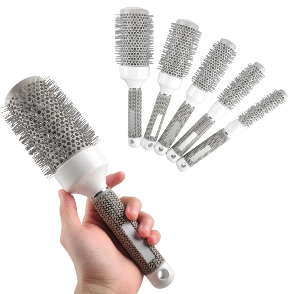 NEW 5pcs/Lot Roll Round Comb Barber Hair Salon Dressing Styling Hair Brush Mix Size G0311
NEW 5pcs/Lot Roll Round Comb Barber Hair Salon Dressing Styling Hair Brush Mix Size G0311
