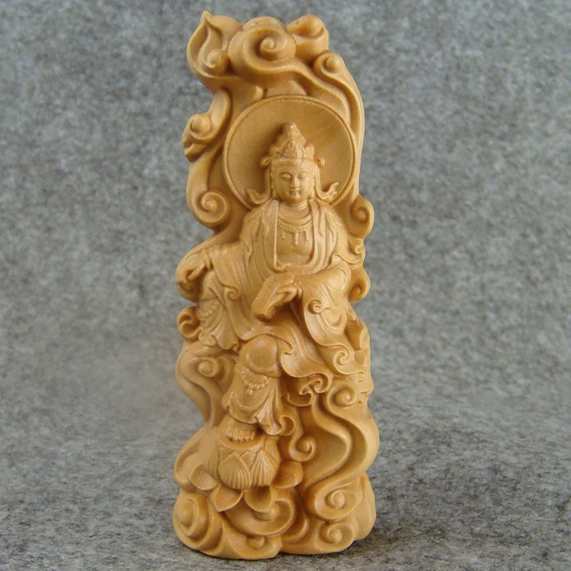 Wooden Crafts Hand Pieces Boxwood Confortable Avalokitesvara Peace Symbol Wholesale Price Home Car Buddhist Decorations
Wooden Crafts Hand Pieces Boxwood Confortable Avalokitesvara Peace Symbol Wholesale Price Home Car Buddhist Decorations