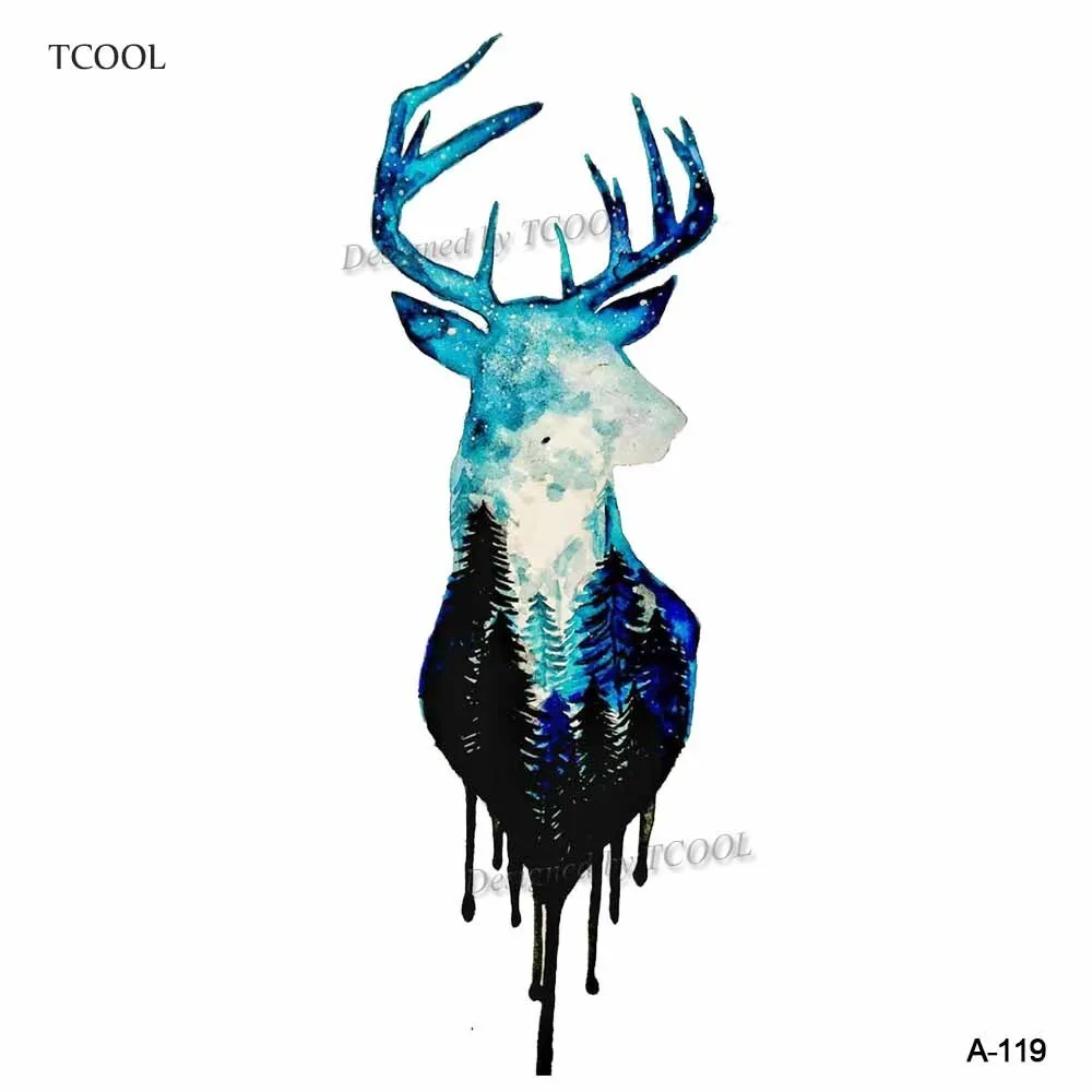 HXMAN Watercolor Deer Temporary Fake Tattoo Body Art Sticker Waterproof Hand Tattoo for Men Hot Design 9.8X6cm A-119
HXMAN Watercolor Deer Temporary Fake Tattoo Body Art Sticker Waterproof Hand Tattoo for Men Hot Design 9.8X6cm A-119