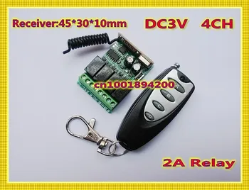DC3V 3.7V Small Volume Mini 4Channel Remote Control Switch System Learning Code Momentary Toggle Latched Receiver Transmitter
DC3V 3.7V Small Volume Mini 4Channel Remote Control Switch System Learning Code Momentary Toggle Latched Receiver Transmitter