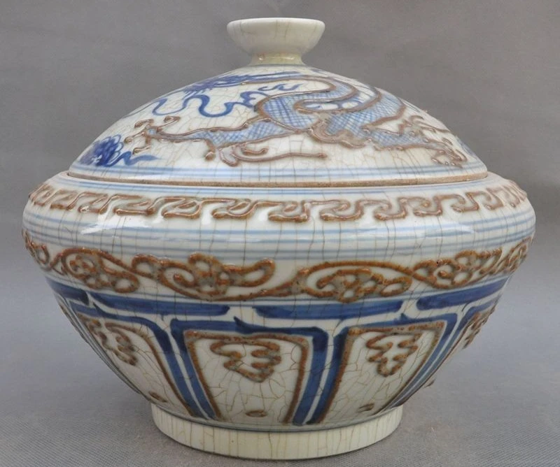 11"Old China Dynasty Porcelain Glaze Dragon Lucky Statue Bowl Tank Pot Jar Crock
11"Old China Dynasty Porcelain Glaze Dragon Lucky Statue Bowl Tank Pot Jar Crock