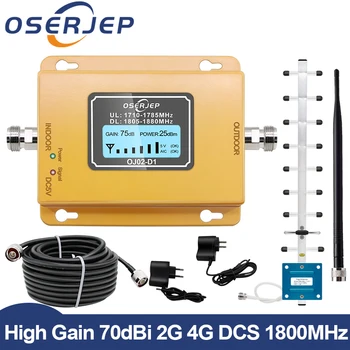 GSM LTE 1800 LCD 70dB 2g 4g Cell Phone Signal Repeater DCS 1800MHz Mobile Amplifier GSM Signal Booster + Yagi /Rubber Antenna
GSM LTE 1800 LCD 70dB 2g 4g Cell Phone Signal Repeater DCS 1800MHz Mobile Amplifier GSM Signal Booster + Yagi /Rubber Antenna