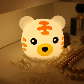 Silicone Tiger LED Night Light Colorful Cute Pat Lamp Rechargable Bedroom Creative Dream Bedside Table Lamp Gift For Children
Silicone Tiger LED Night Light Colorful Cute Pat Lamp Rechargable Bedroom Creative Dream Bedside Table Lamp Gift For Children