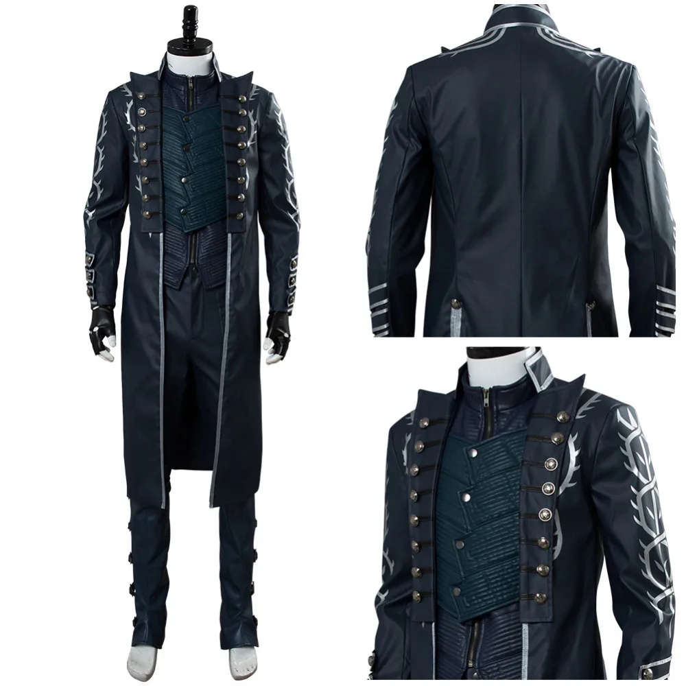 DMC 5 Devil May Cry Costume Vergil Cosplay Costume Aged Outfit Leather Coat Full Set Adult Men Halloween Carnival Dante Costumes
DMC 5 Devil May Cry Costume Vergil Cosplay Costume Aged Outfit Leather Coat Full Set Adult Men Halloween Carnival Dante Costumes