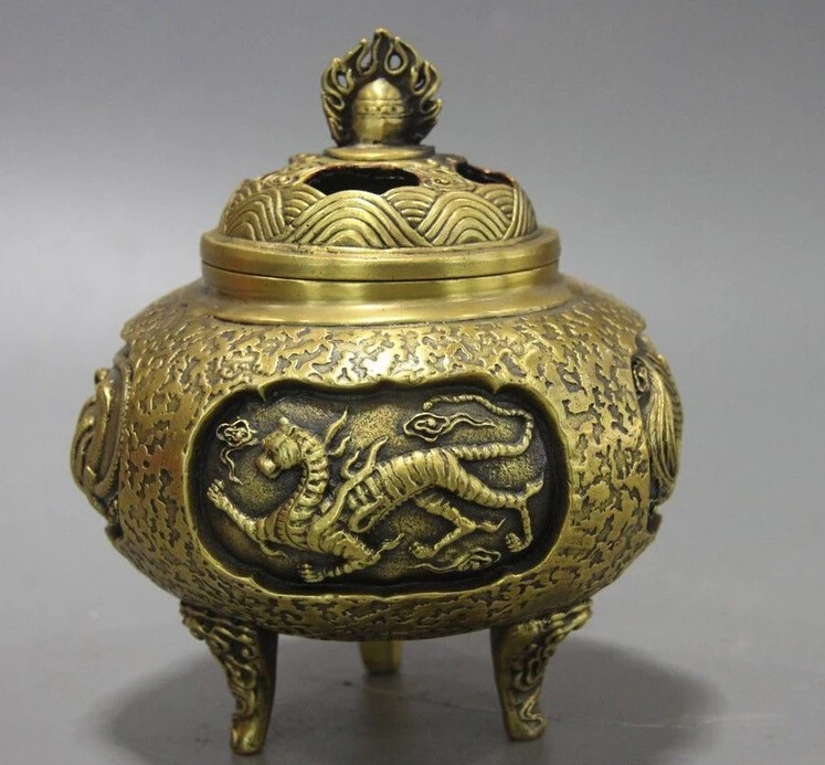 7 China Bronze Copper Dragon Phoenix Tortoise Suzaku Bird Incense Burner Censer
7 China Bronze Copper Dragon Phoenix Tortoise Suzaku Bird Incense Burner Censer