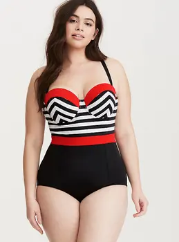 2018 new Bikinis For Big Women swimsuit Plus Size XL-4XL striped cross bandage patchwork Bathing maillot de bain S86229Y
2018 new Bikinis For Big Women swimsuit Plus Size XL-4XL striped cross bandage patchwork Bathing maillot de bain S86229Y