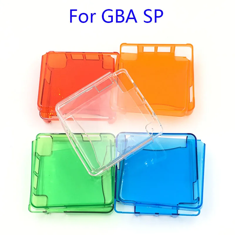 10 комплектов прозрачный защитный чехол для игровой консоли GBA SP|housing shell|gameboy advance sp