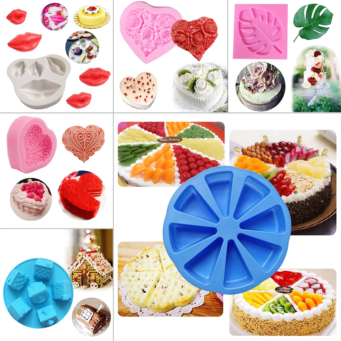 Silicone Mold 1PC Cake Decorating Tools Leaves Tire Heart Lips Shape Chocolate Soap Mold Cake Stencils Kitchen DIY Tools
Silicone Mold 1PC Cake Decorating Tools Leaves Tire Heart Lips Shape Chocolate Soap Mold Cake Stencils Kitchen DIY Tools