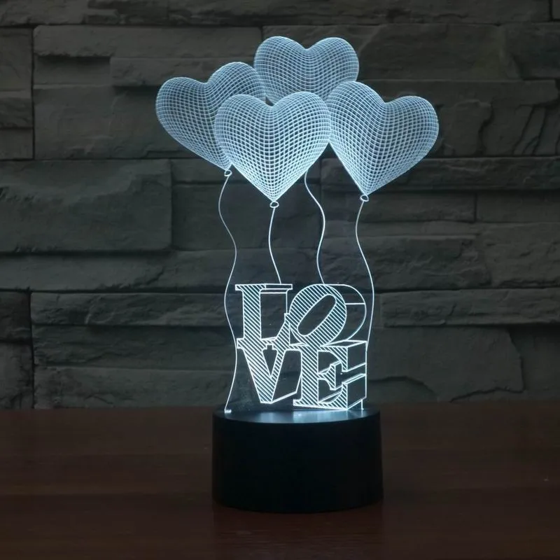 3D Night Light 7 Color Change Heart Shape Acrylic LED Table Lamp USB Mood Light For Bedroom Bedside Lover Valentines Wife Gift
3D Night Light 7 Color Change Heart Shape Acrylic LED Table Lamp USB Mood Light For Bedroom Bedside Lover Valentines Wife Gift