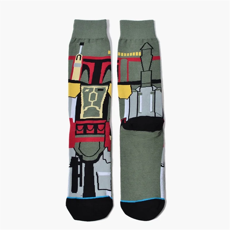 Star Wars The Last Jedi fashion Women Funny cotton socks men Crew long happy sock male winter polo warm Cartoon print flag socks 9