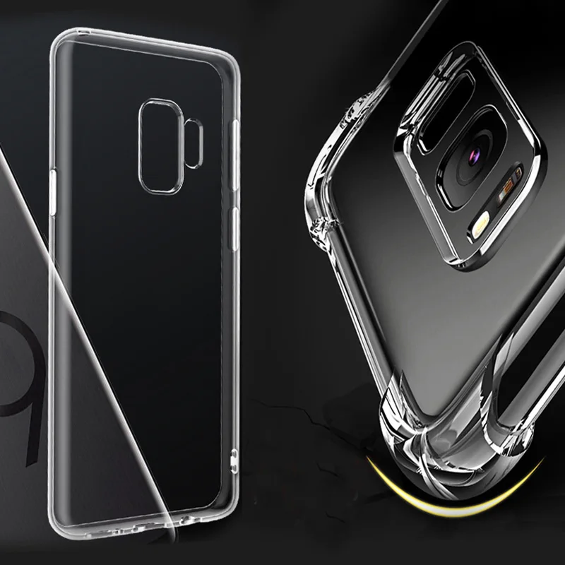 ТПУ прозрачный чехол из для Samsung Galaxy S10 S9 S8 S20 Plus Note 20 10 8 9 J4 J6 A7 A8 A9 A20 A50 A70 однотонный