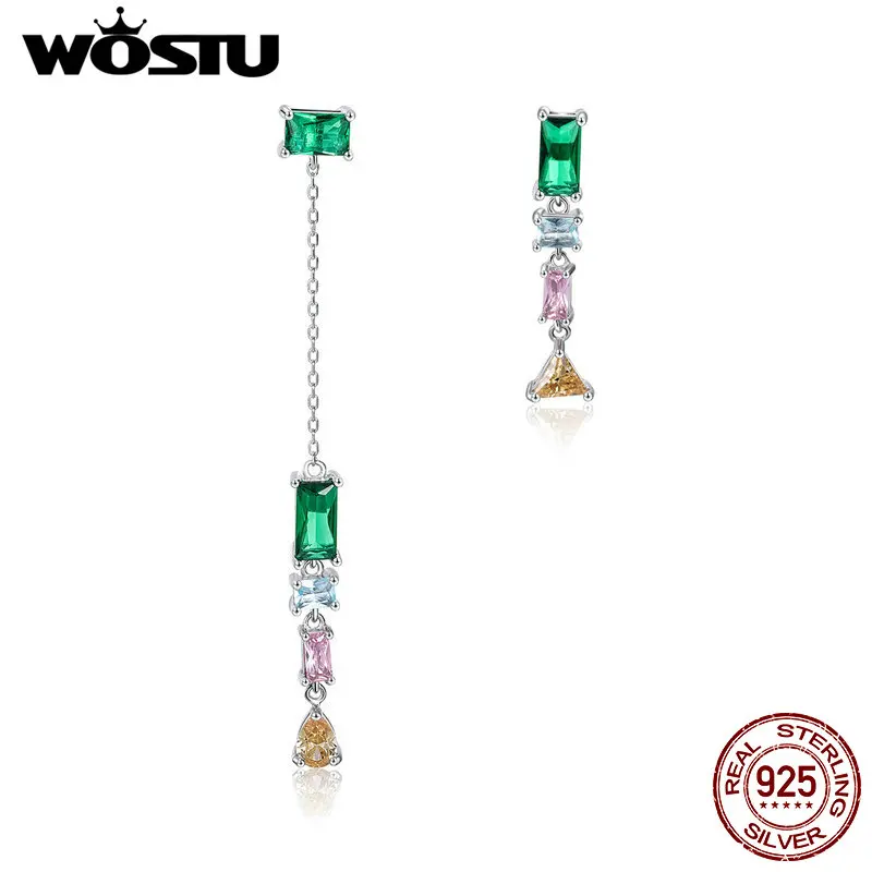 WOSTU New Trendy 925 Sterling Silver Multi-Color CZ Drop Earrings For Women Luxury Silver Jewelry Gift For Girlfriend CQE408
WOSTU New Trendy 925 Sterling Silver Multi-Color CZ Drop Earrings For Women Luxury Silver Jewelry Gift For Girlfriend CQE408