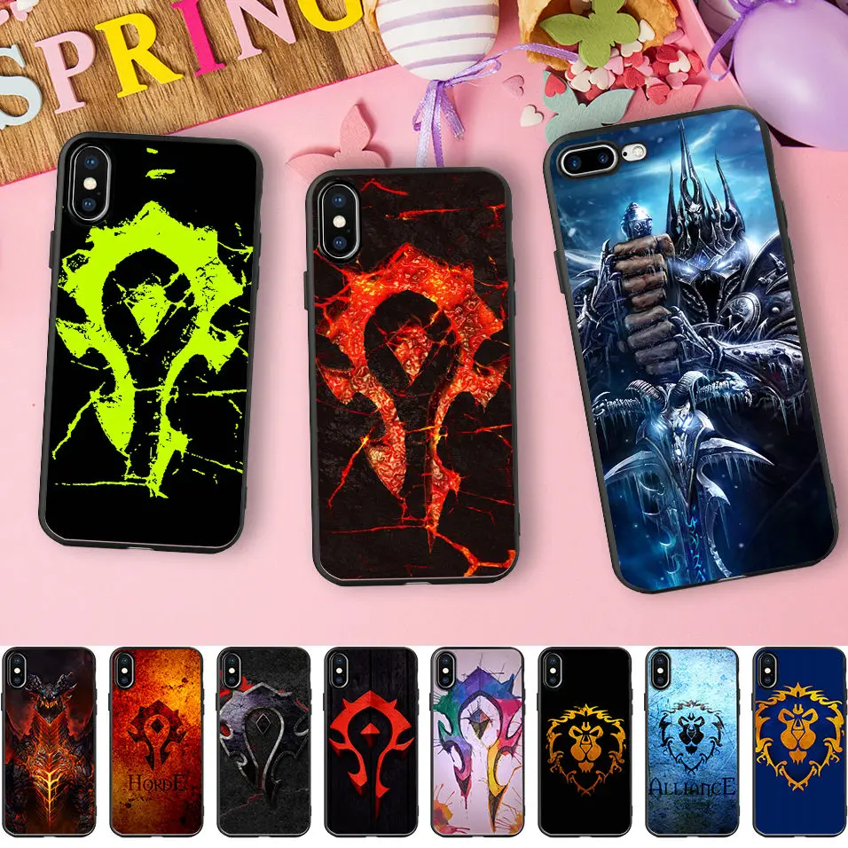 

Wows Horde Alliance Cases For Samsung Galaxy S7 S8 S9 Case World Of Warcraft Silicone Soft Phone Cover For Samsung S7 edge