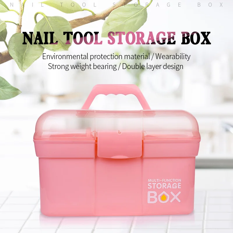 Dmoley Portable Nail Tool Storage Box Nail Art Equipment Hand-held Plastic Box Makeup Organizer Desktop Container Manicure Tool
Dmoley Portable Nail Tool Storage Box Nail Art Equipment Hand-held Plastic Box Makeup Organizer Desktop Container Manicure Tool