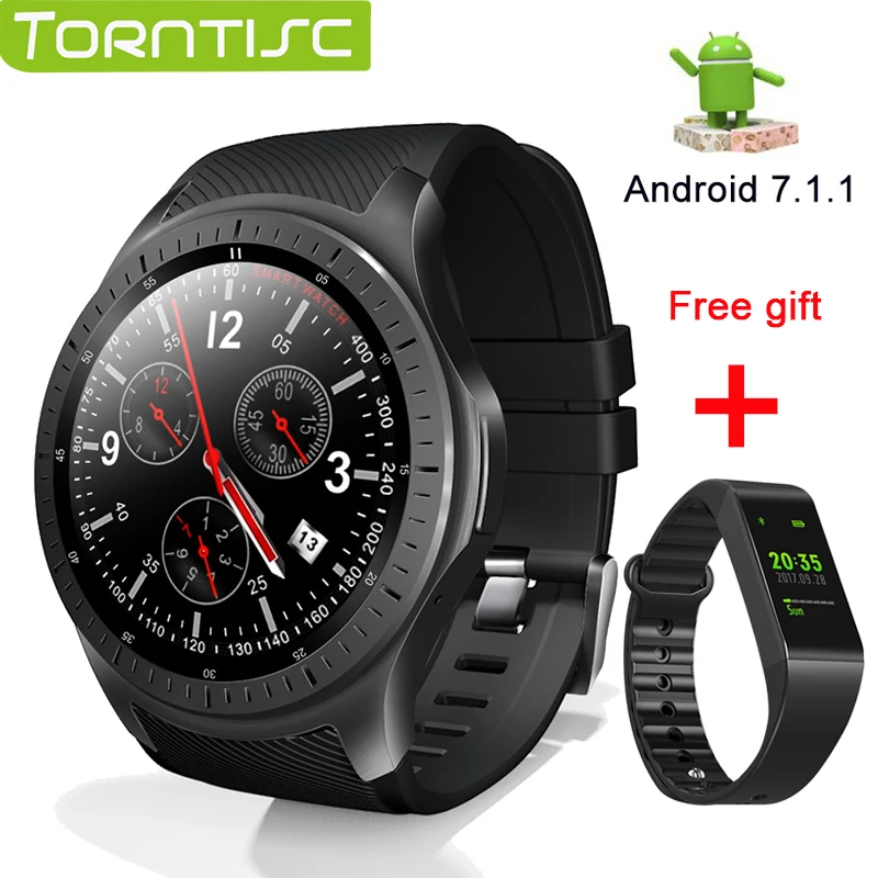 TORNTISC 4G Smart Watch Phone Android 7.1.1 1GB+16GB 600Mah Battery Support GPS WiFi SIM card Heart Rate Smartwatch like LF25