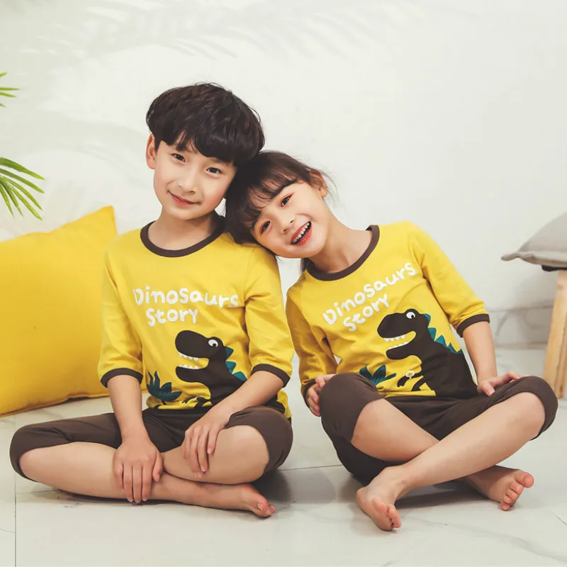 Children's Pajamas Summer Short-sleeved T-shirt + Shorts Clothing sets Cartoon Kids Pyjamas Boys Girls Pajamas Baby Sleepwear
Children's Pajamas Summer Short-sleeved T-shirt + Shorts Clothing sets Cartoon Kids Pyjamas Boys Girls Pajamas Baby Sleepwear