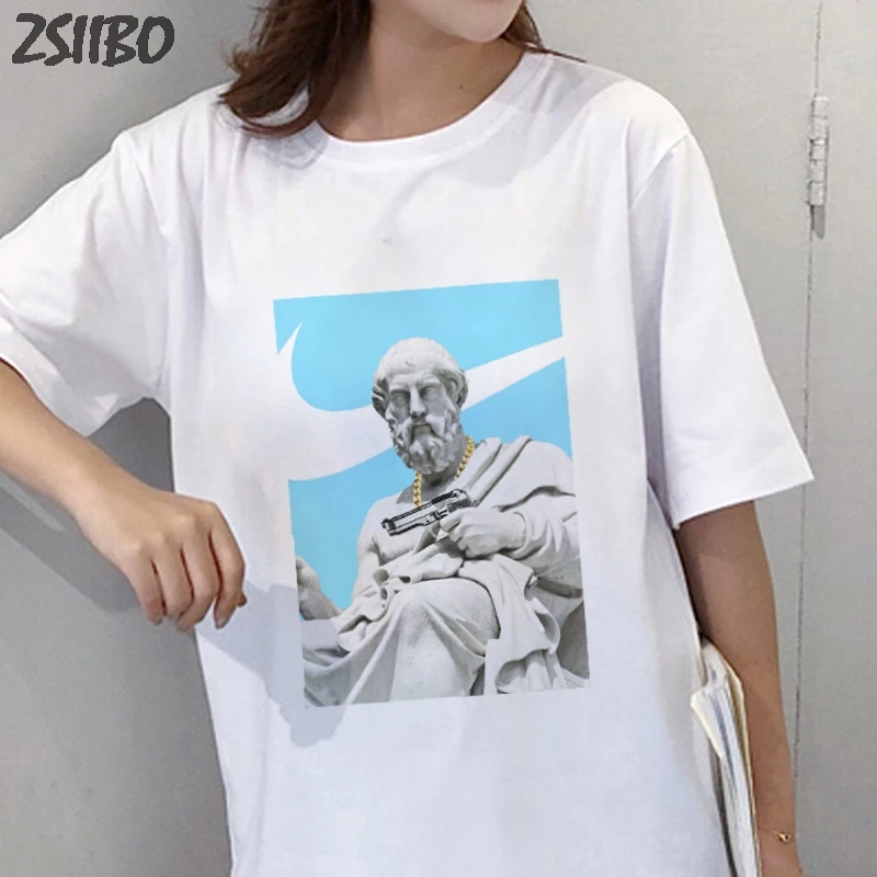 Harajuku Female t shirt David Michelangelo Printed Funny T-shirt Short Sleeve statue print Fun Women's tshirt HipHop Tops Kawaii
Harajuku Female t shirt David Michelangelo Printed Funny T-shirt Short Sleeve statue print Fun Women's tshirt HipHop Tops Kawaii