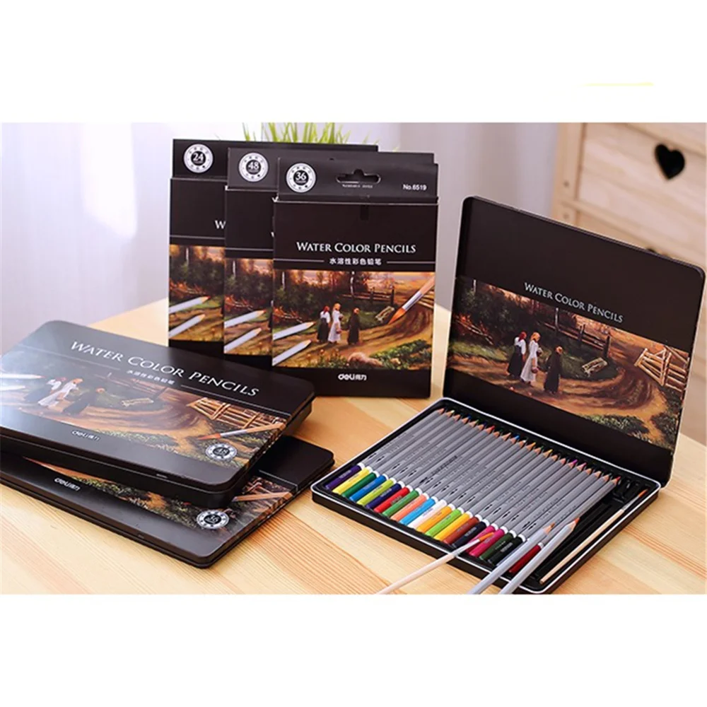 steel box 24/36/48/72 colors pencil water color pencils painting colorful watercolor pen student supplies paint pencil
steel box 24/36/48/72 colors pencil water color pencils painting colorful watercolor pen student supplies paint pencil