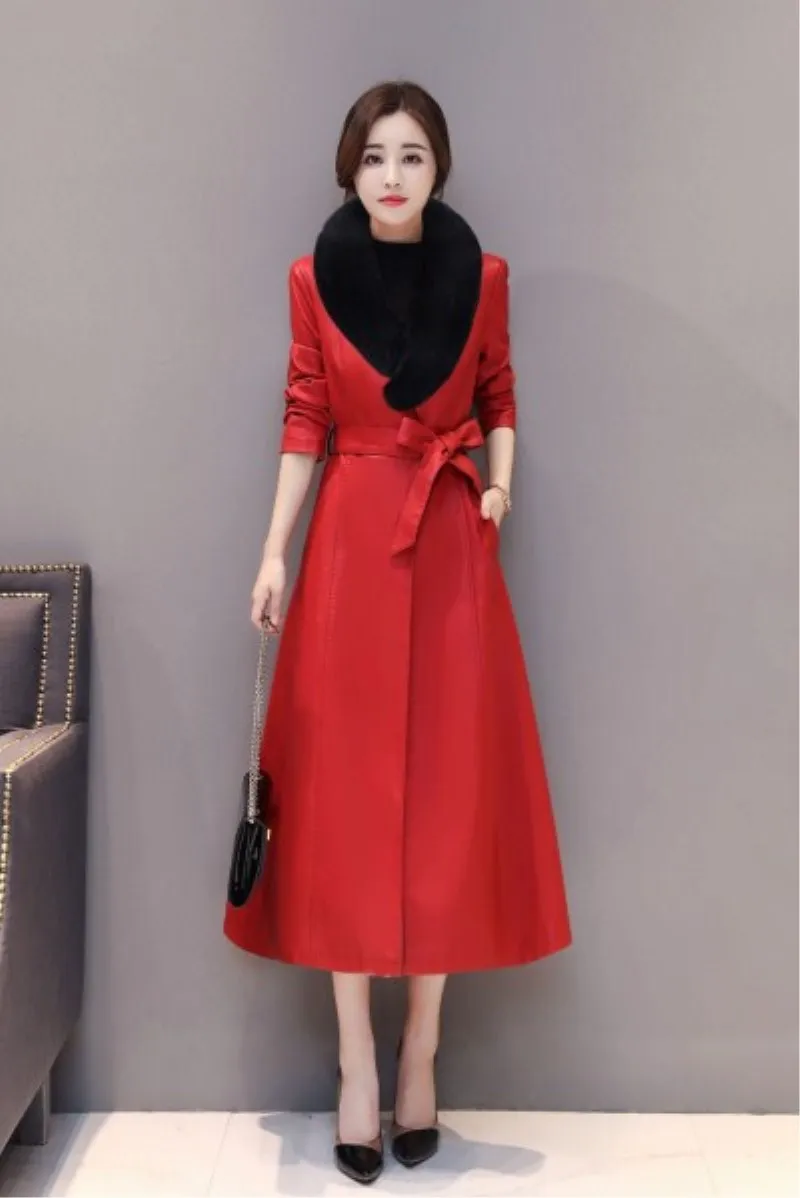 2019 autumn and winter ladies new pu leather women plus long size large size jacket slim leather trench coat
2019 autumn and winter ladies new pu leather women plus long size large size jacket slim leather trench coat