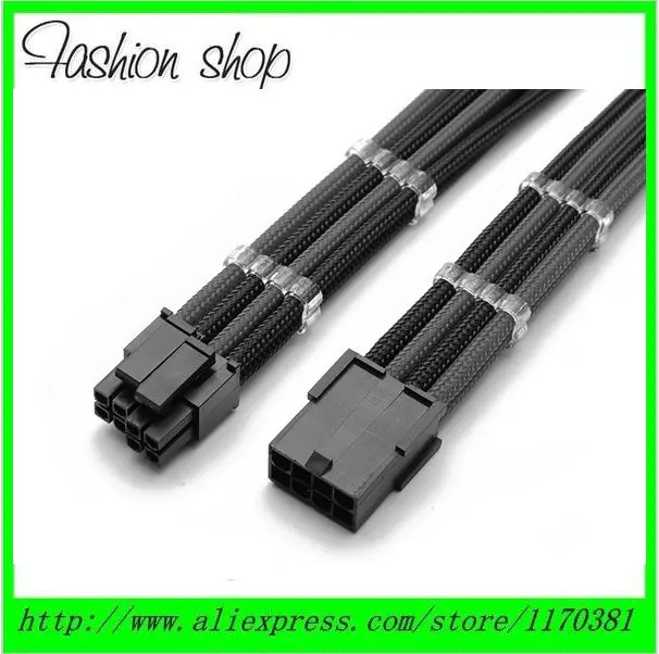 12" Single Sleeved Black & Dark Gray 8 Pin ATX CPU to 8( 4+4) -Pin Computer Power Extension Cable + 2PCS Round Clear Cable Comb
12" Single Sleeved Black & Dark Gray 8 Pin ATX CPU to 8( 4+4) -Pin Computer Power Extension Cable + 2PCS Round Clear Cable Comb