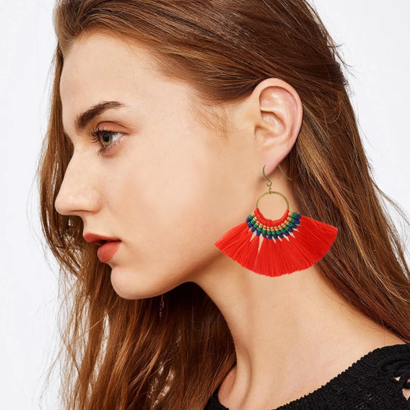 Bohemian Big Tassel Drop Earrings For Women Fringe Handmade Dangle Statement Jewelry Fashion Woman Earrings Party Jewelry
Bohemian Big Tassel Drop Earrings For Women Fringe Handmade Dangle Statement Jewelry Fashion Woman Earrings Party Jewelry