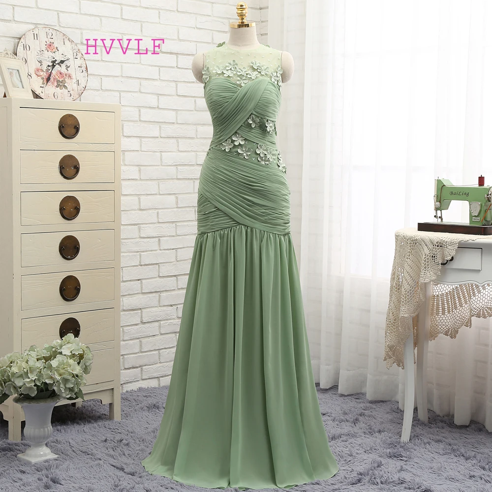 HVVLF Backless 2019 Prom Dresses Mermaid Mint Green Chiffon Flowers Elegant Long Prom Gown Evening Dresses Evening Gown
HVVLF Backless 2019 Prom Dresses Mermaid Mint Green Chiffon Flowers Elegant Long Prom Gown Evening Dresses Evening Gown