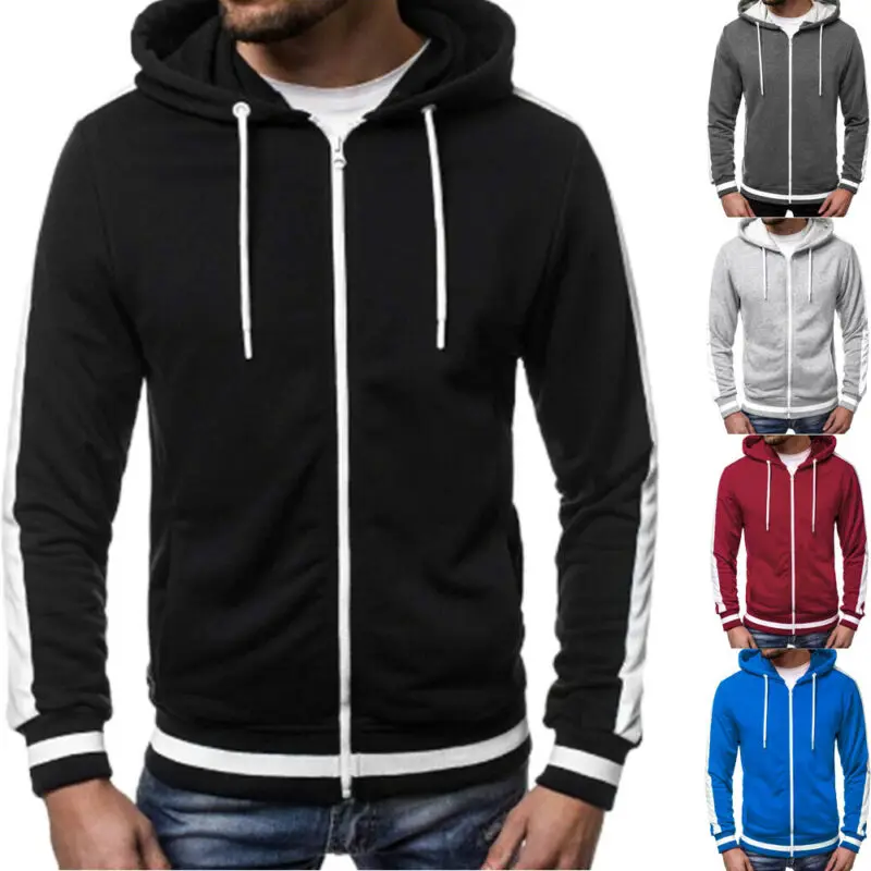 New Style Men Jackets Casual Slim Hoodie Warm Pullover Hooded Coat Outerwear Patchwork With Hat Autumn Zipper Fashion Hot 2019
New Style Men Jackets Casual Slim Hoodie Warm Pullover Hooded Coat Outerwear Patchwork With Hat Autumn Zipper Fashion Hot 2019