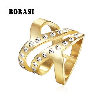 BORASI Luxury Gold-Color Elephant Crystal Ring Female Rings For Women 316L Stainless Steel Anniversary Party Rings Wedding Gift
BORASI Luxury Gold-Color Elephant Crystal Ring Female Rings For Women 316L Stainless Steel Anniversary Party Rings Wedding Gift