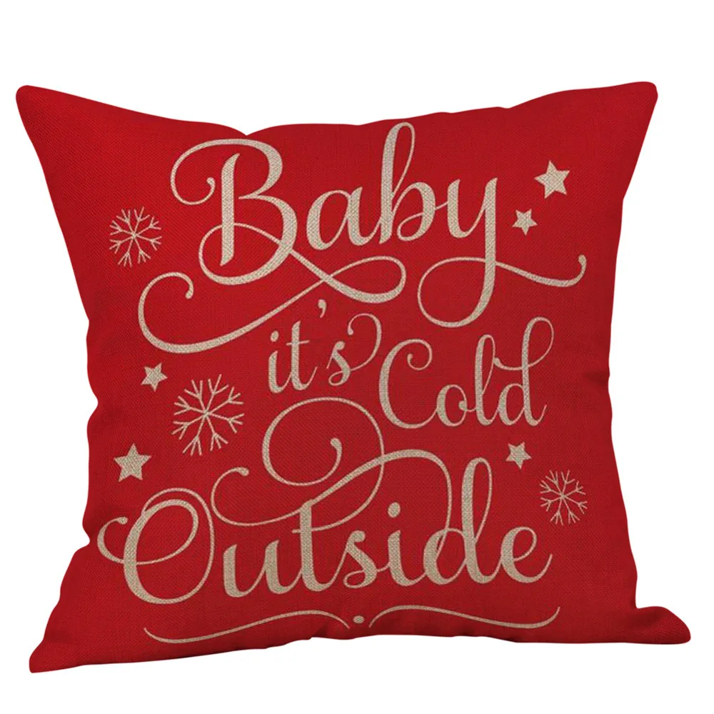 Happy Christmas Pillow Cases Decorative Linen Sofa Cushion Cover Home Decor Pillow Case Red Letter Printing 45 * 45cm 10Sep 3
Happy Christmas Pillow Cases Decorative Linen Sofa Cushion Cover Home Decor Pillow Case Red Letter Printing 45 * 45cm 10Sep 3