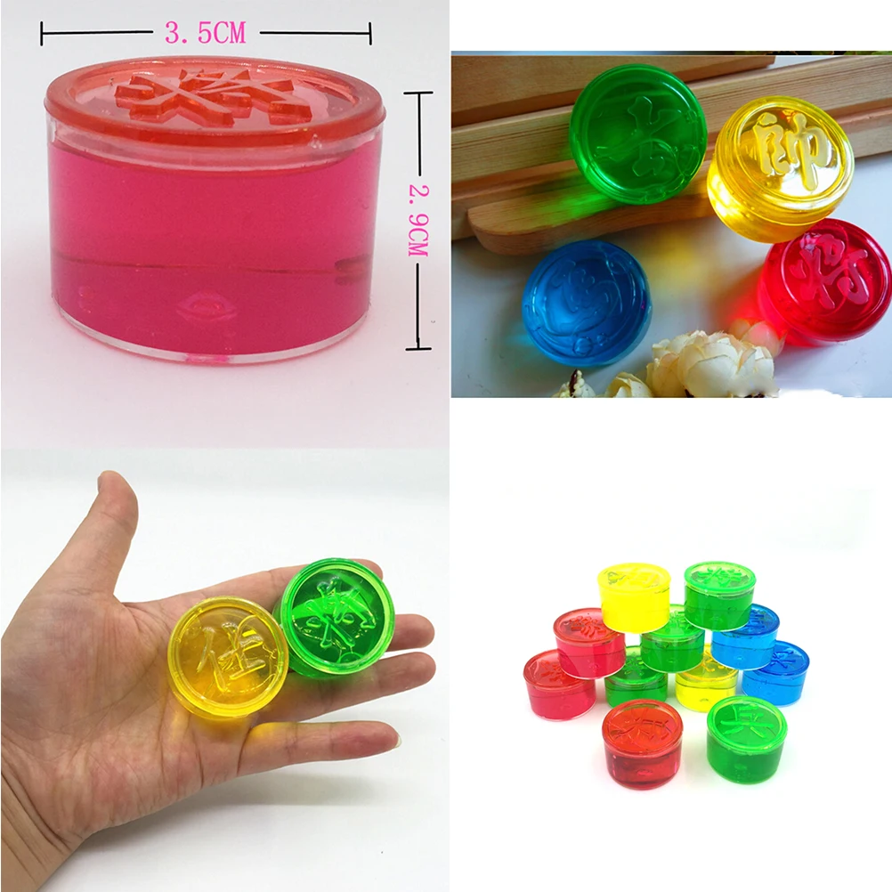 random color Children funny toys 1Pcs The trumpet is not sticky transparent crystal slime Hand-Pulled Noodle crystal mud king