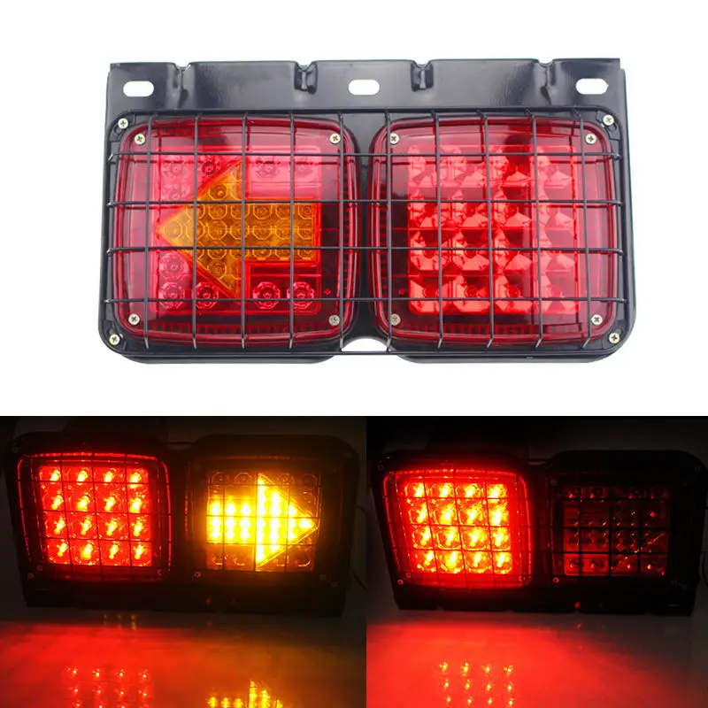 2Pcs 51LED Car Rear Tail Lights with Iron Net Red Yellow Arrow Turn Signal Light for 12V Truck Trailer Lorry Van
2Pcs 51LED Car Rear Tail Lights with Iron Net Red Yellow Arrow Turn Signal Light for 12V Truck Trailer Lorry Van