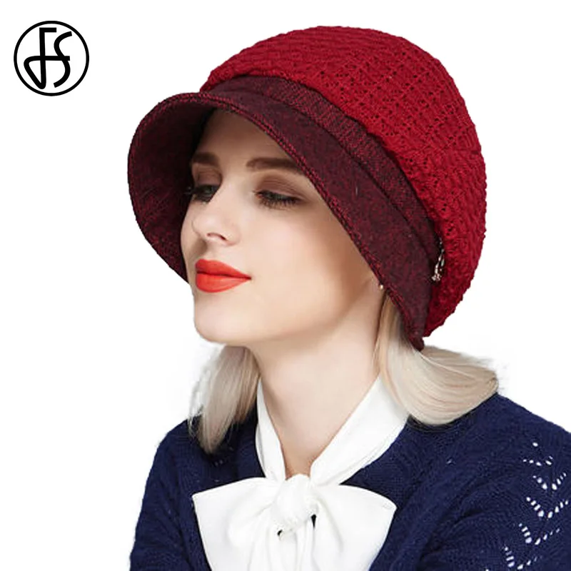 FS Winter Vintage Wool Knitted Beret Caps For Women Artist Casquette Church Hats Elegant Sombrero Mujer Ala Ancha
FS Winter Vintage Wool Knitted Beret Caps For Women Artist Casquette Church Hats Elegant Sombrero Mujer Ala Ancha