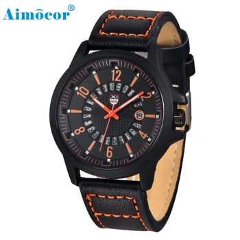 2017 Newly Designed Fashion Men's Leather Band Watches Military Sport Analog Quartz Date Wrist Watch Gift L6051018
2017 Newly Designed Fashion Men's Leather Band Watches Military Sport Analog Quartz Date Wrist Watch Gift L6051018