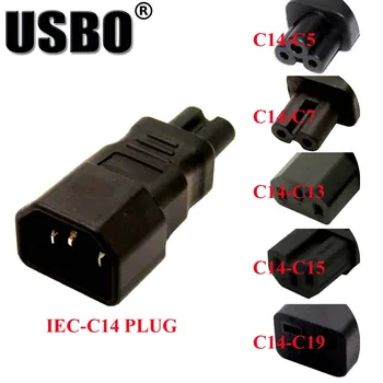 Black copper IEC320-C14 universal electrical AC power adaptor plug C14 to C5/C7/C13/C15/C19 PDU chassis plug socket convertor
Black copper IEC320-C14 universal electrical AC power adaptor plug C14 to C5/C7/C13/C15/C19 PDU chassis plug socket convertor