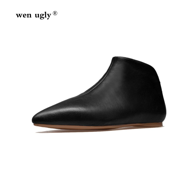 wen ugly 2018 spring and autumn new white black flat shoes ladies leather shoes casual pointed shoes large size single shoes
wen ugly 2018 spring and autumn new white black flat shoes ladies leather shoes casual pointed shoes large size single shoes