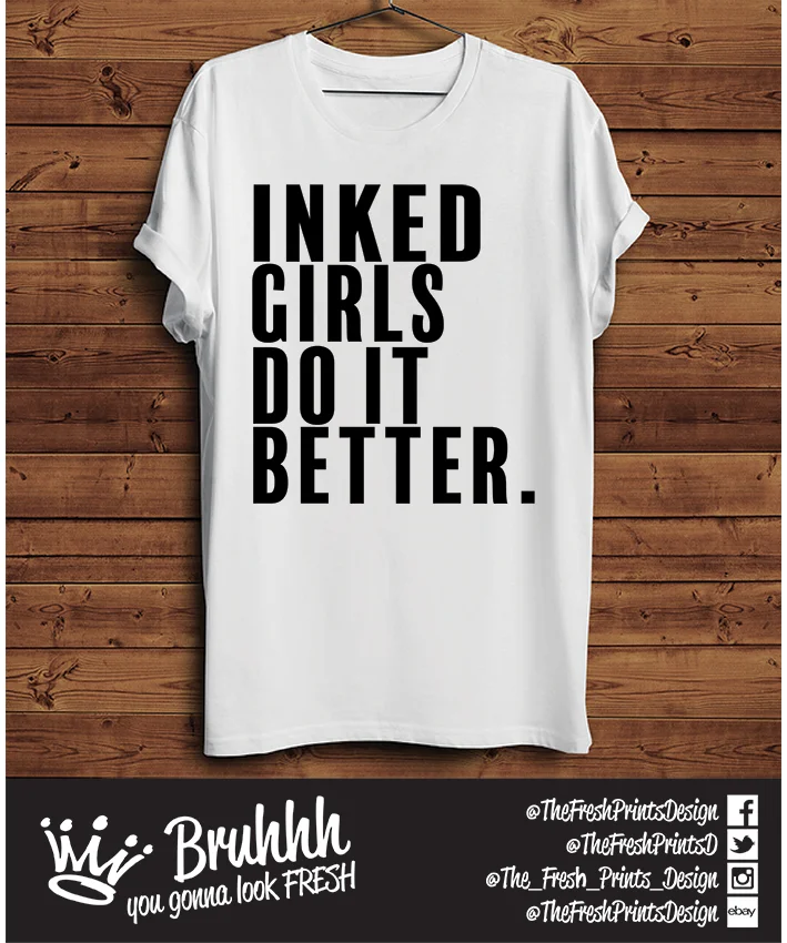 Inked Girls Do It Better T Shirt Tattoo Love Grunge Tumblr Hipster Unisex Gift Harajuku Fashion Classic free shipping
Inked Girls Do It Better T Shirt Tattoo Love Grunge Tumblr Hipster Unisex Gift Harajuku Fashion Classic free shipping
