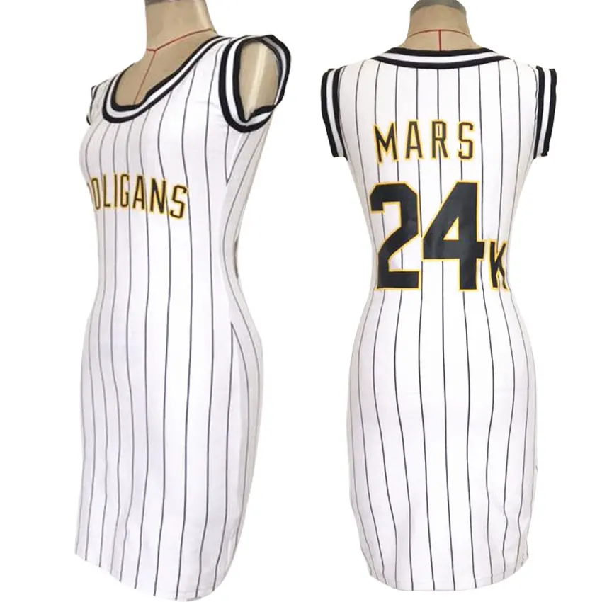 2019 Womens Dress Bruno Mars 24K Hooligans White Stripe Tight Sexy Lady Party Vestidos O neck US Size HIP HOP Girl Summer Dress
2019 Womens Dress Bruno Mars 24K Hooligans White Stripe Tight Sexy Lady Party Vestidos O neck US Size HIP HOP Girl Summer Dress