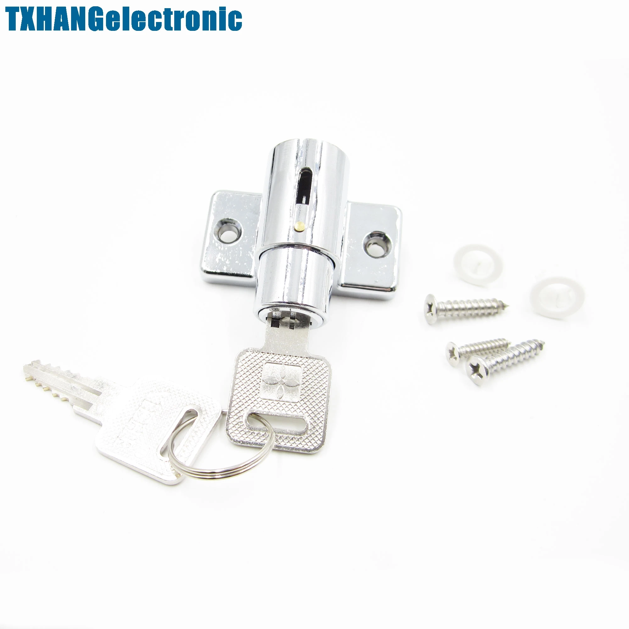 Image Aluminum Sliding Patio Door Window Bolt Locking Catch Push Lock Security Child