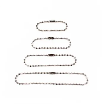 50pcs 2.4mm Ball Beads Chain Jewelry Chains Bulk With Connector for DIY Accessories Key Chain Dolls/Label hand tag Connector
50pcs 2.4mm Ball Beads Chain Jewelry Chains Bulk With Connector for DIY Accessories Key Chain Dolls/Label hand tag Connector