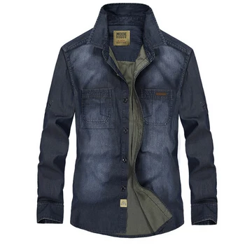 Mens dress shirt brand denim shirt men long sleeve casual slim fit jeans shirt cowboy style camisa masculina chemise
Mens dress shirt brand denim shirt men long sleeve casual slim fit jeans shirt cowboy style camisa masculina chemise