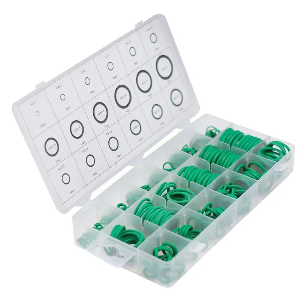 Green Gasket Sealing Rubber O Ring Assortment Washer Gasket Sealing O-Ring Kit with Plastic Box joints rondelles silicone #15
Green Gasket Sealing Rubber O Ring Assortment Washer Gasket Sealing O-Ring Kit with Plastic Box joints rondelles silicone #15