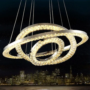 Simple stainless steel 3 ring design DIY chandelier modern K9 crystal living room decoration luxury LED dimmable lighting
Simple stainless steel 3 ring design DIY chandelier modern K9 crystal living room decoration luxury LED dimmable lighting