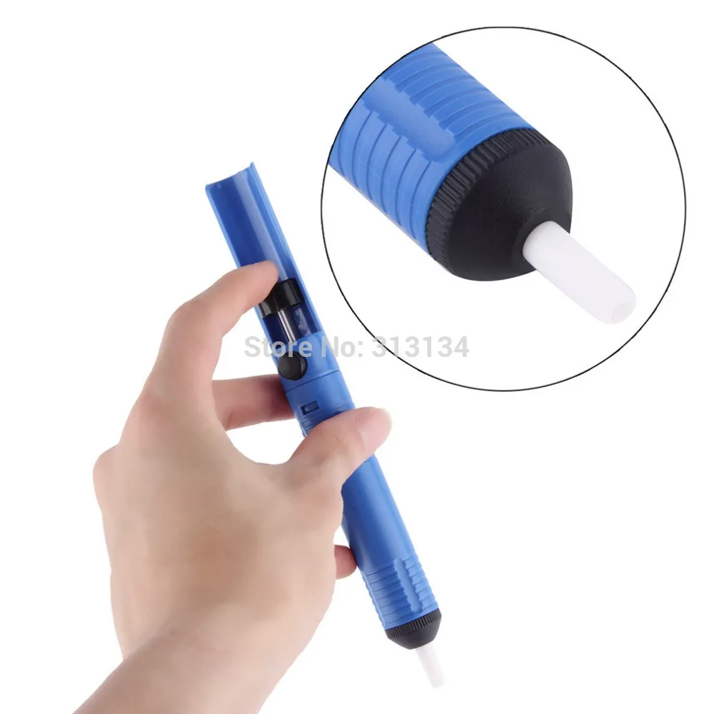 Blue Antistatic Solder Sucker Desoldering Pump Tool Removal Vacuum Soldering Iron Tin Desolder for PCB Electronic Device
Blue Antistatic Solder Sucker Desoldering Pump Tool Removal Vacuum Soldering Iron Tin Desolder for PCB Electronic Device