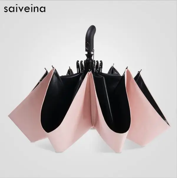 SAIVEINA Pongee Waterproof Anti UV Sun Protection Parasol Full Automatic Open & Close Black Coating Women Rain Umbrellas Korean
SAIVEINA Pongee Waterproof Anti UV Sun Protection Parasol Full Automatic Open & Close Black Coating Women Rain Umbrellas Korean
