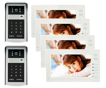XINSILU New Wired 7 inch Color Video Door Phone Doorbell Intercom System 2 RFID Access Camera + 4 White Monitor In Stock
XINSILU New Wired 7 inch Color Video Door Phone Doorbell Intercom System 2 RFID Access Camera + 4 White Monitor In Stock