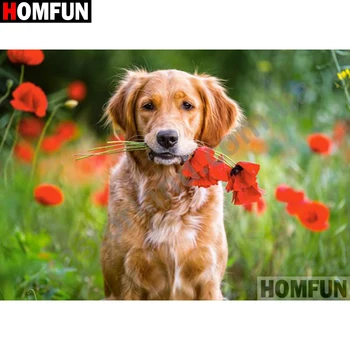 HOMFUN 5D Diamond Painting Full Drill Diamond Embroidery "Animal dog flower" Picture Of Rhinestone Handmade Home Decor A26134
HOMFUN 5D Diamond Painting Full Drill Diamond Embroidery "Animal dog flower" Picture Of Rhinestone Handmade Home Decor A26134